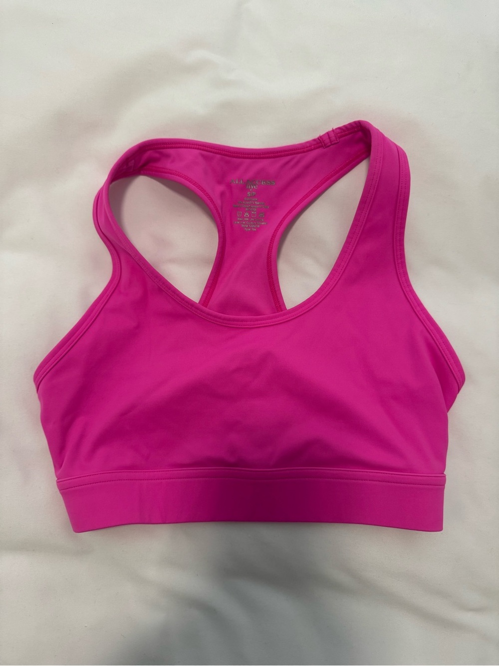 ALL ACCESS Vibrant Pink Racerback Sports Bra